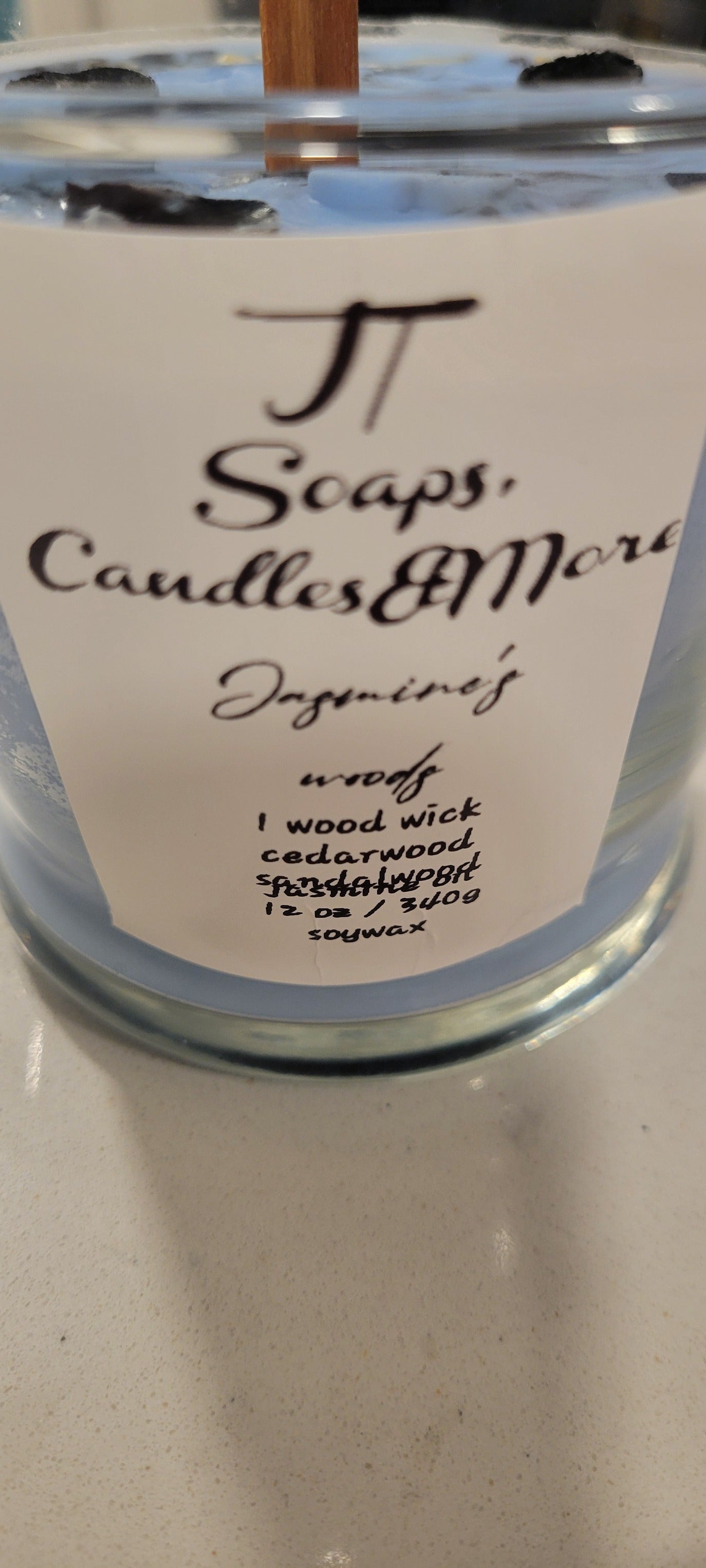 Jasmine's Woods Candle One of a kind soy candle