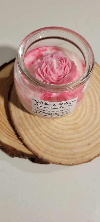 Rose organic soy candle