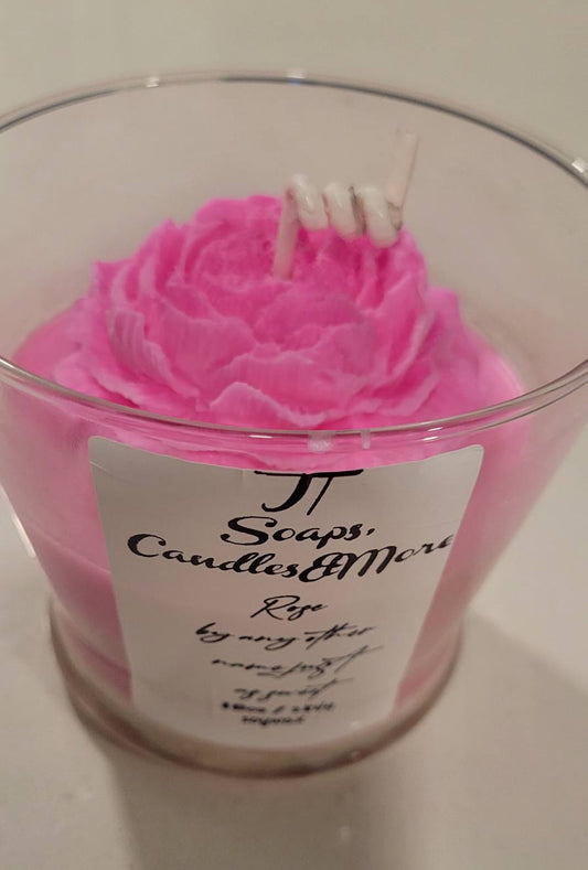 Rose 10oz soy candle One of a kind